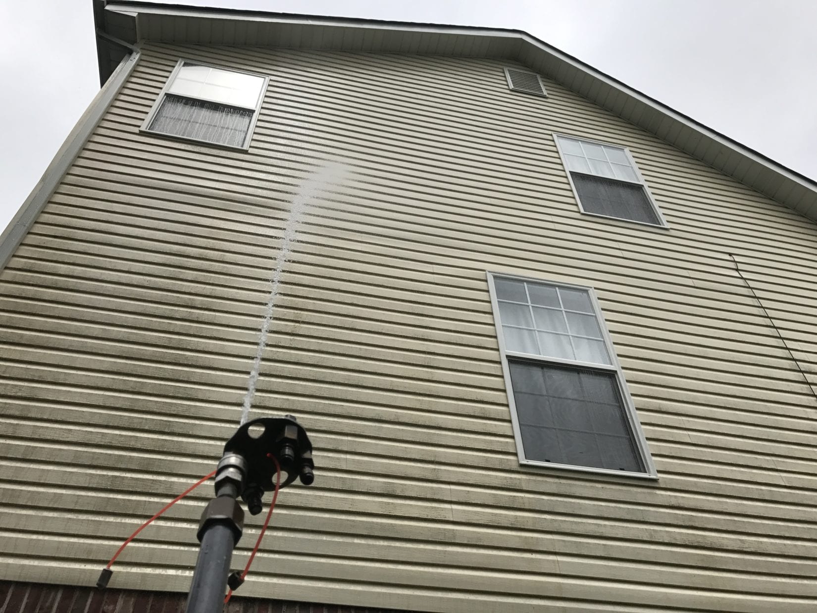 Exterior soft washing