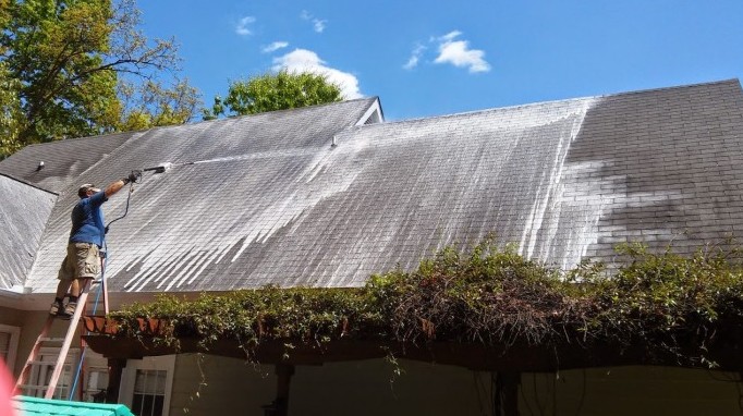 Roof Cleaning with Soft Washing